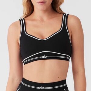 Alo Yoga Airbrush Heart Throb Bra Black/White S